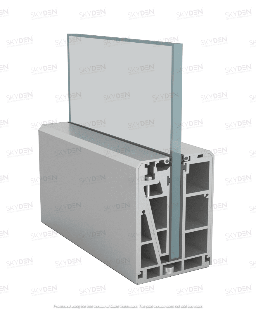SD 13 Bracket with Cover System for Aluminum Glass Railing Installation, Premium Support Bracket for Balcony and Staircase, Durable Finish, Easy Fitting for Modern Projects